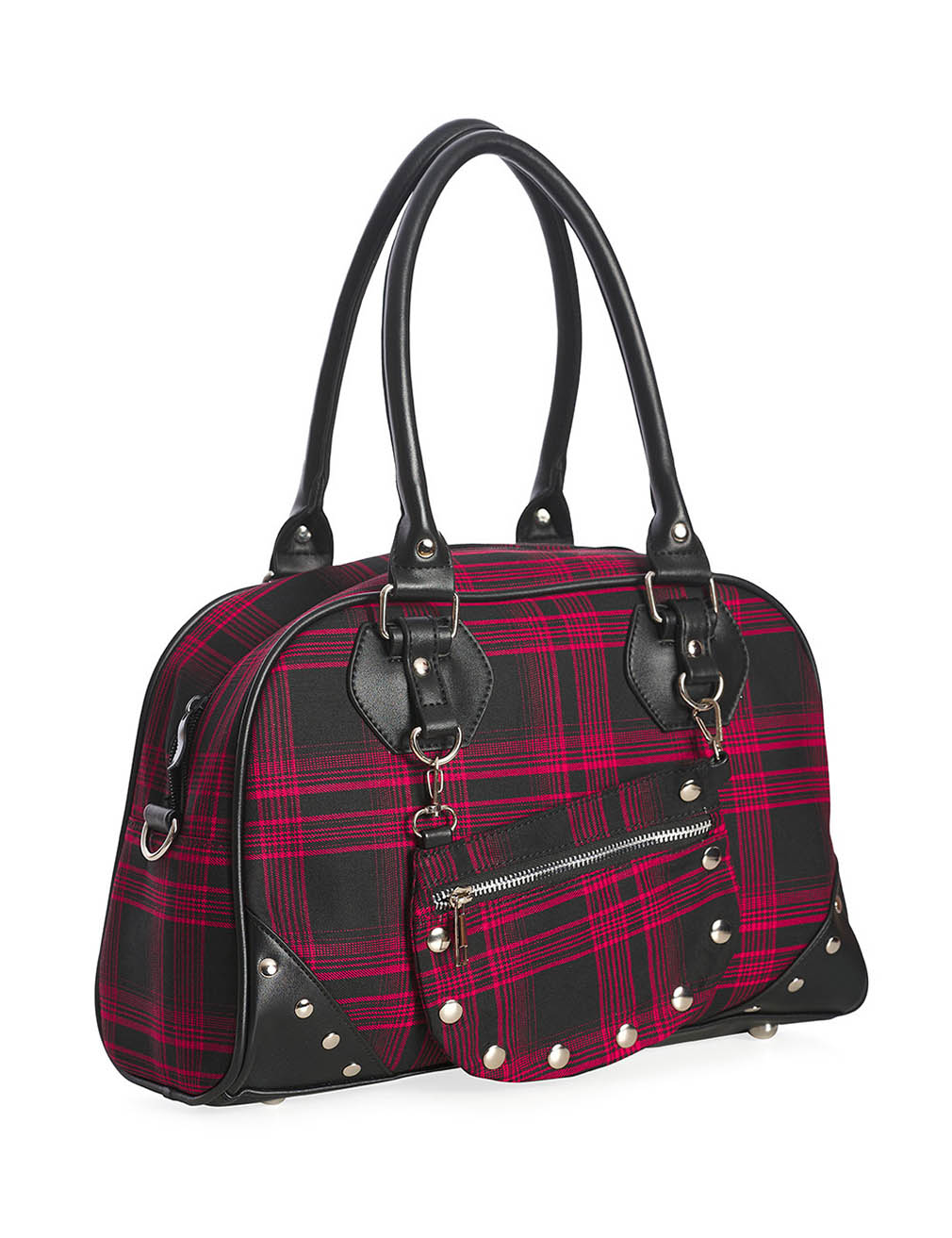 Banned Alternative Handtasche Warren Plaid Rot