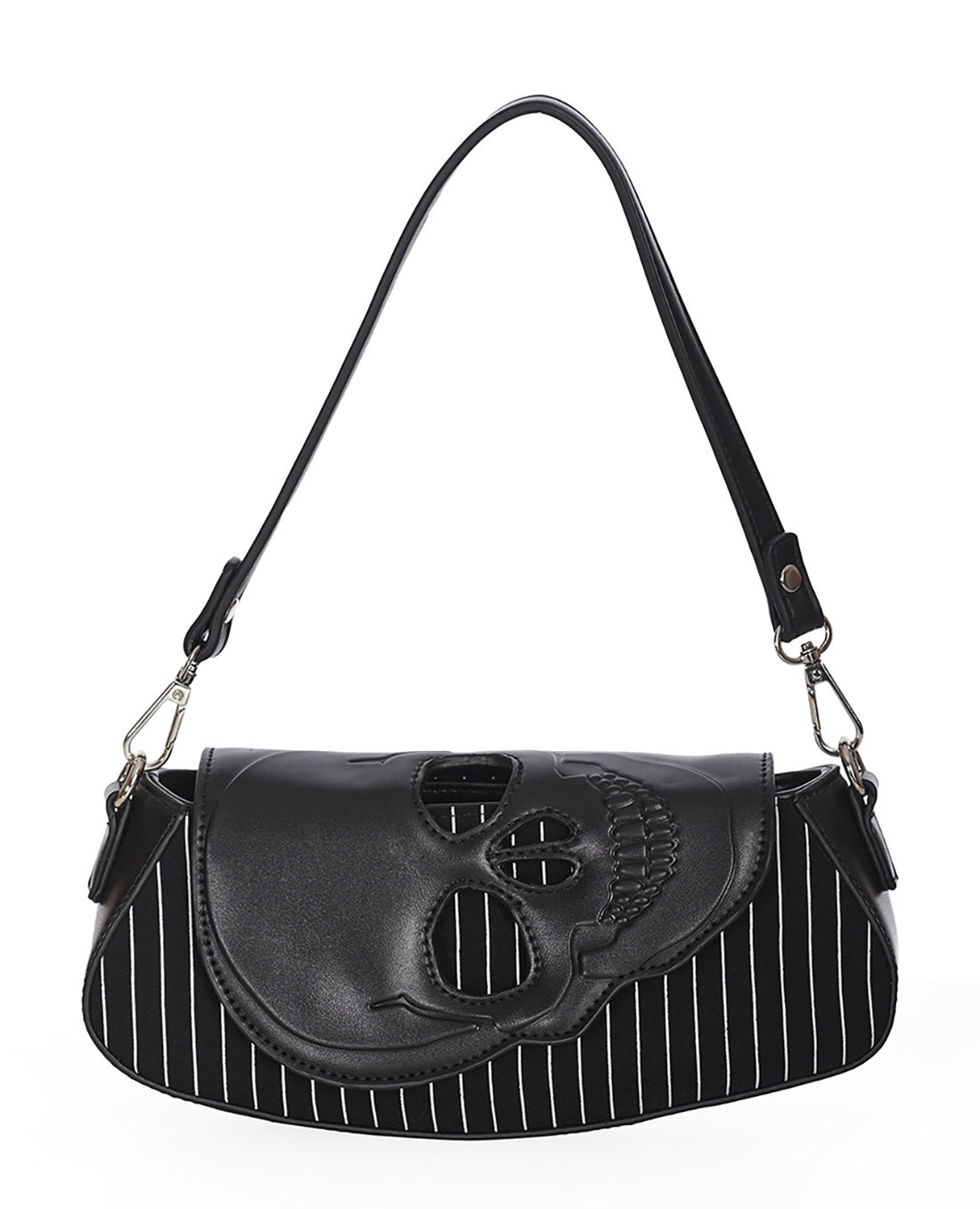 Banned Alternative Handtasche Black Core Pinstripe