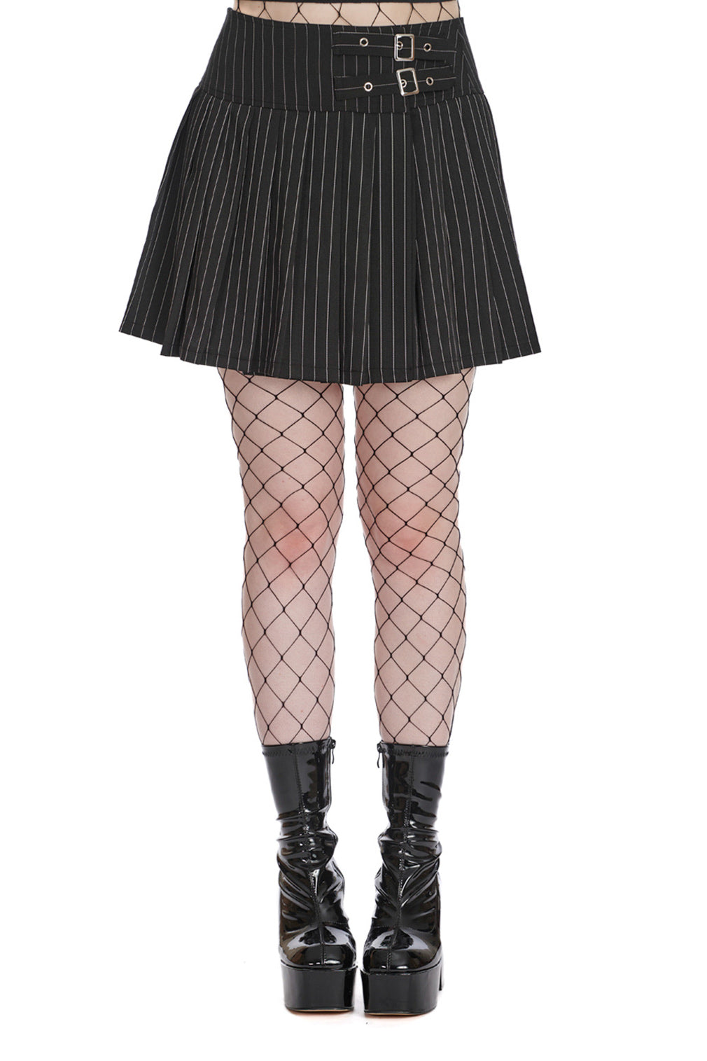 Banned Alternative Mini Wickelrock Black Core Pinstripe