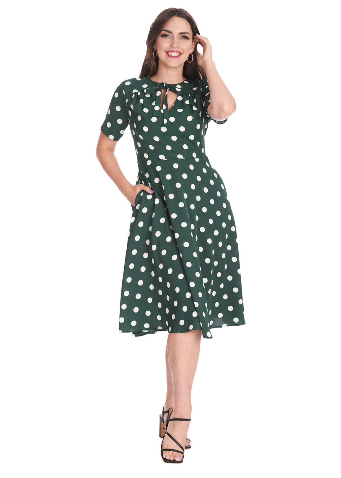 Banned Retro Swingkleid Spot Set Sail Grün