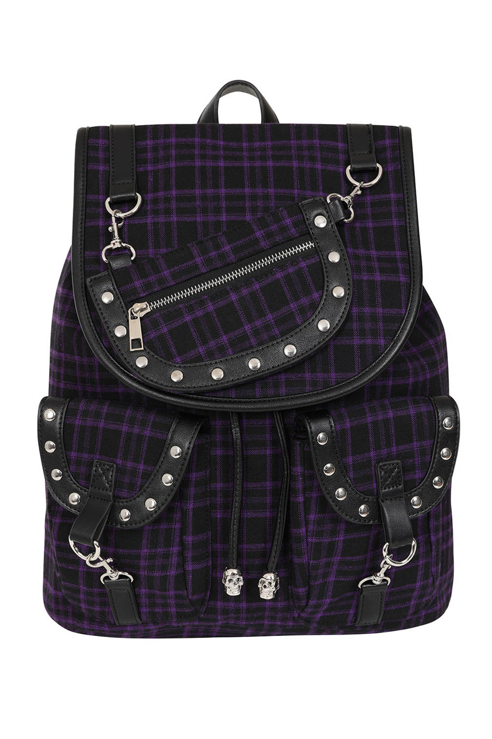 Banned Alternative Rucksack Yamy Kariert Lila