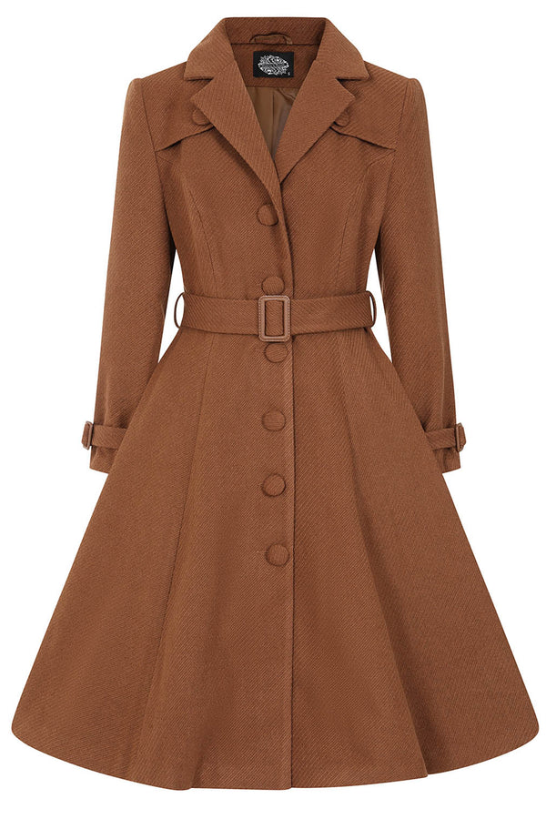 Hearts & Roses London Mantel Isabella Swing Coat Braun