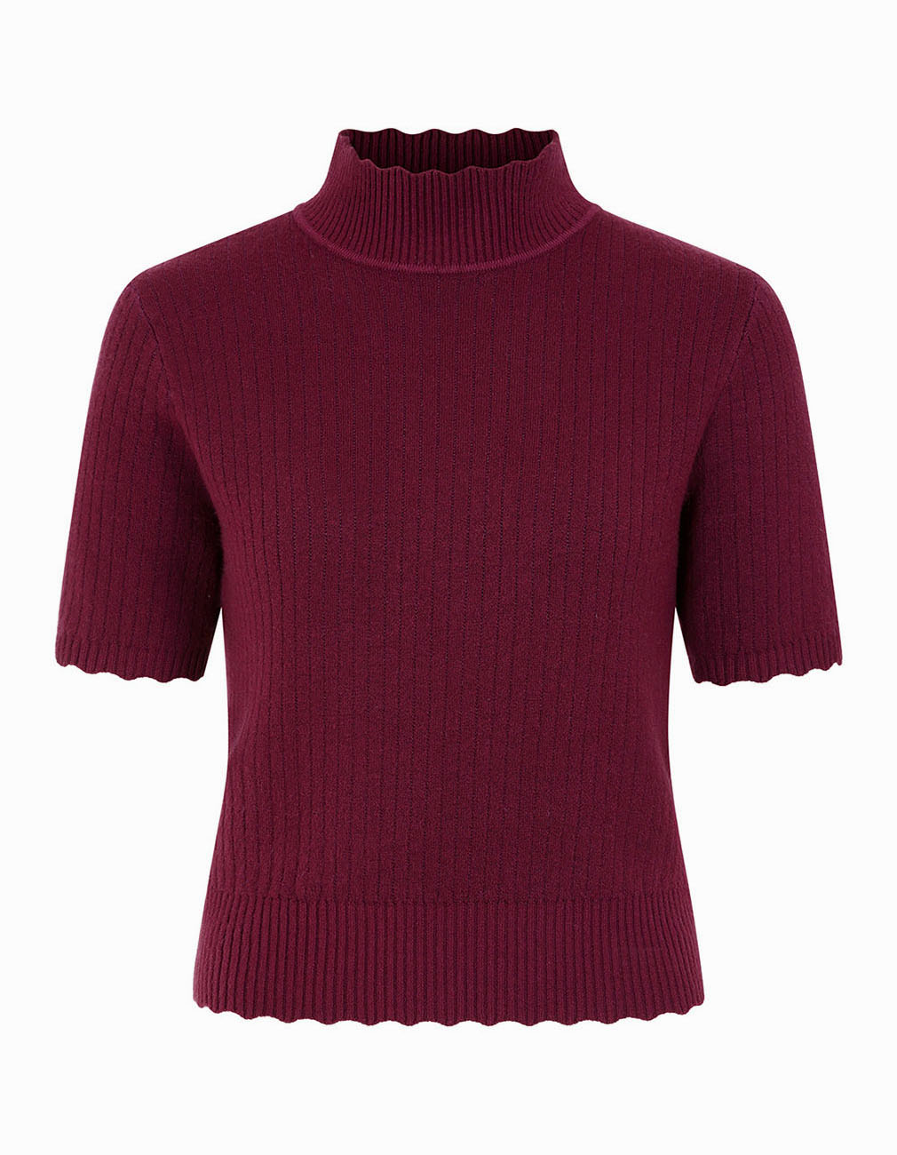 Banned Retro Halbarm Pullover Jane Sweet Scallop Aubergine