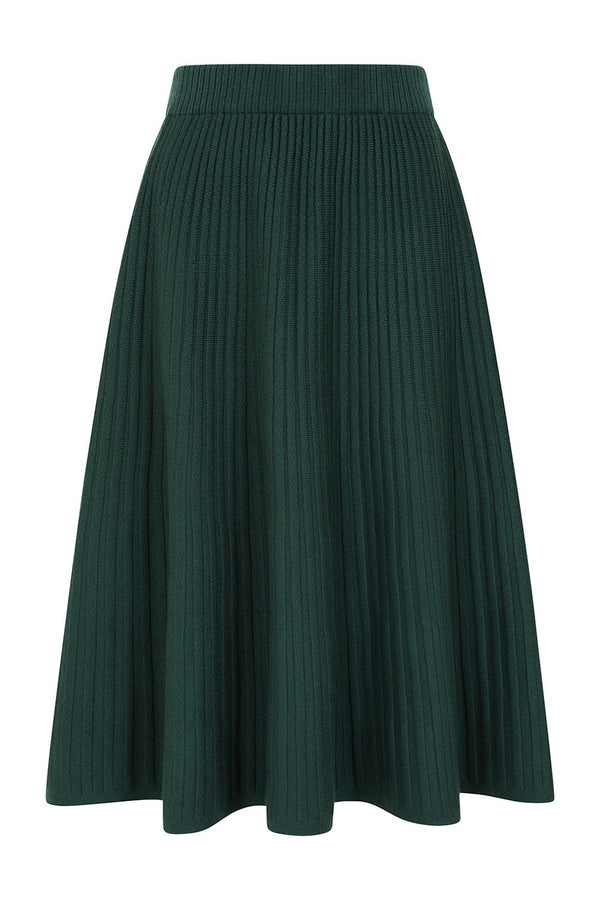 Banned Retro Rock Poppy Knit Skirt Grün