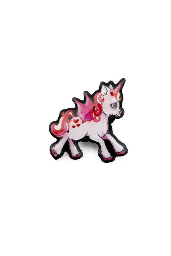 Hell Bunny Anstecknadel Flying Unicorn Pin Badge