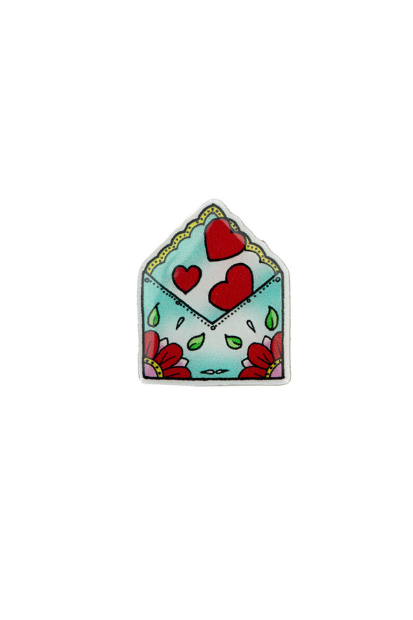 Hell Bunny Anstecknadel Love Note Pin Badge