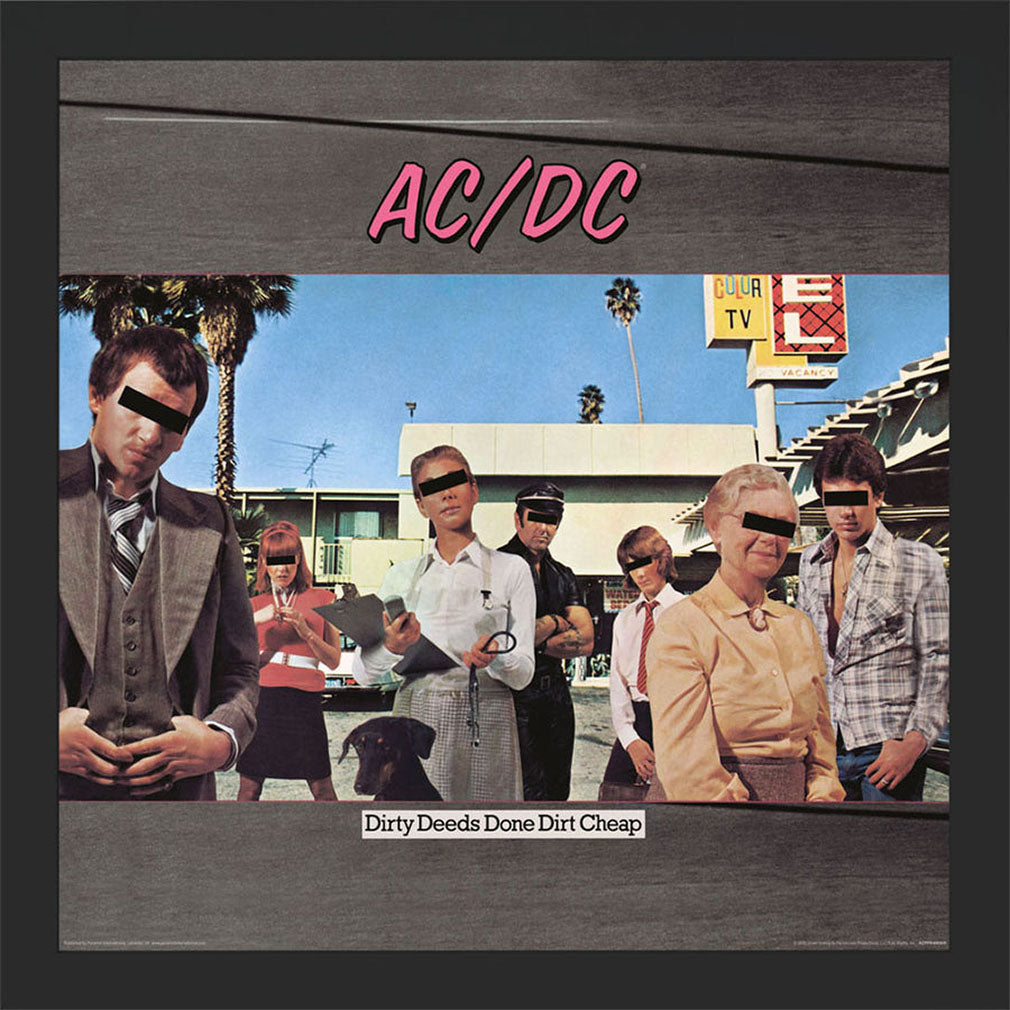 AC/DC Gerahmtes Bild Dirty Deeds Done Dirt Cheap