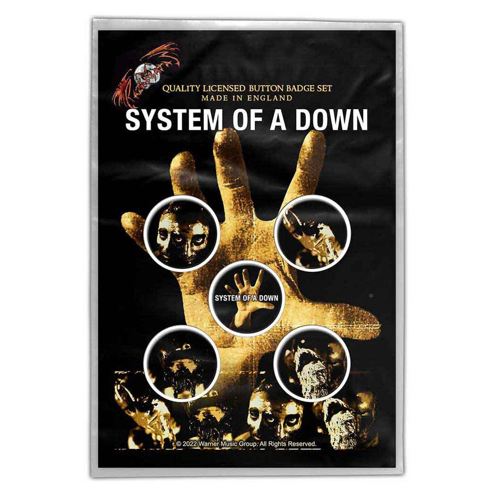 System Of A Down Anstecker Hand Button Pack