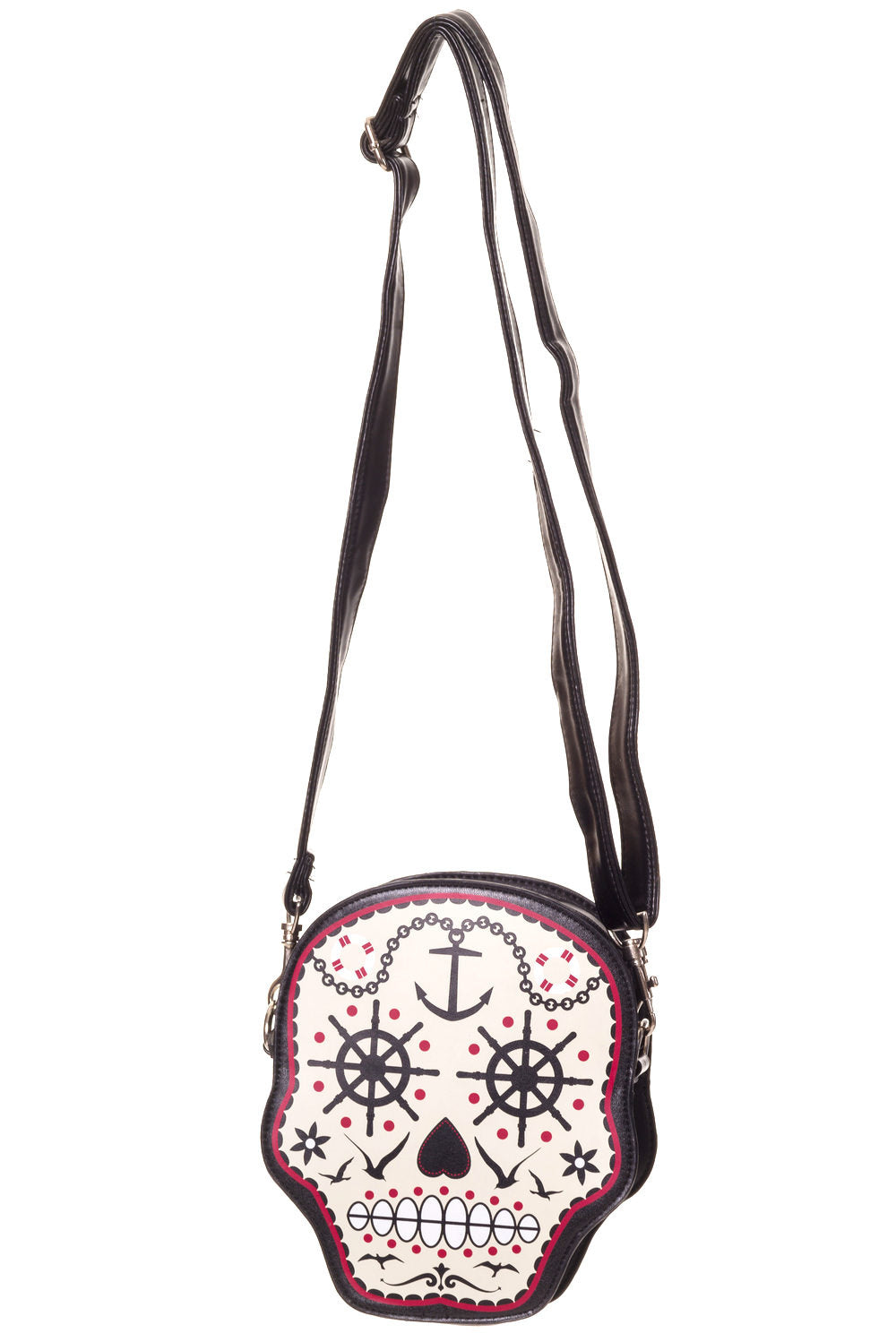 Banned Schultertasche Nautical Sailor Skull
