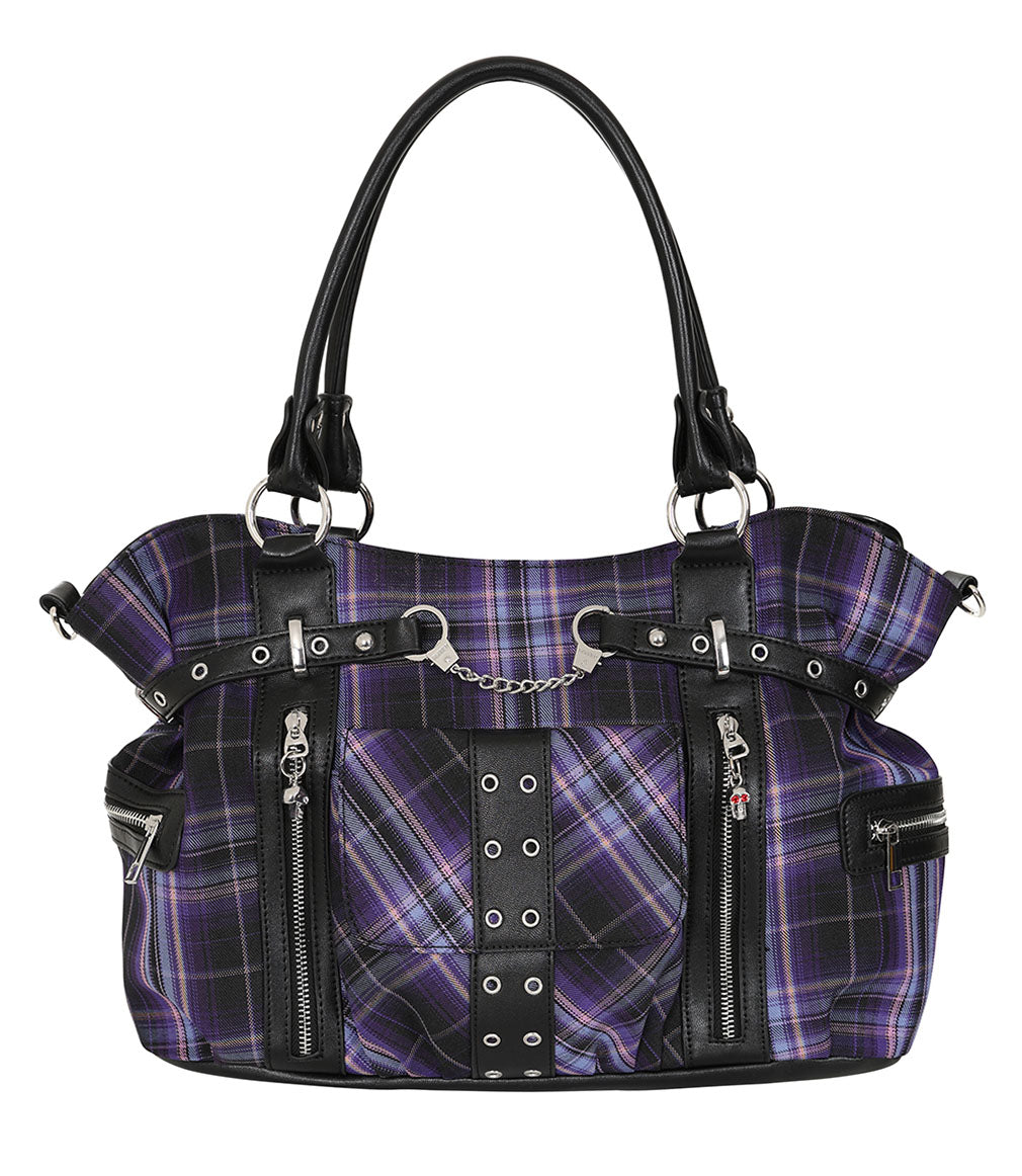 Banned Alternative Schultertasche Rise Up Violett