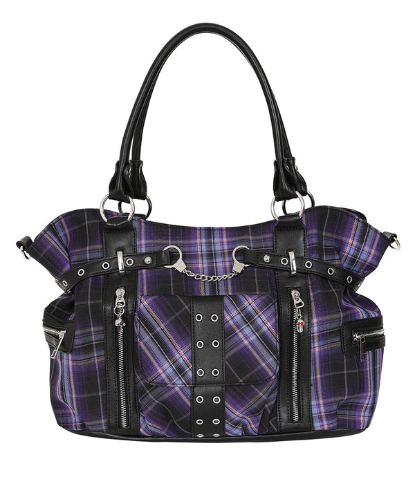 Banned Alternative Schultertasche Rise Up Violett