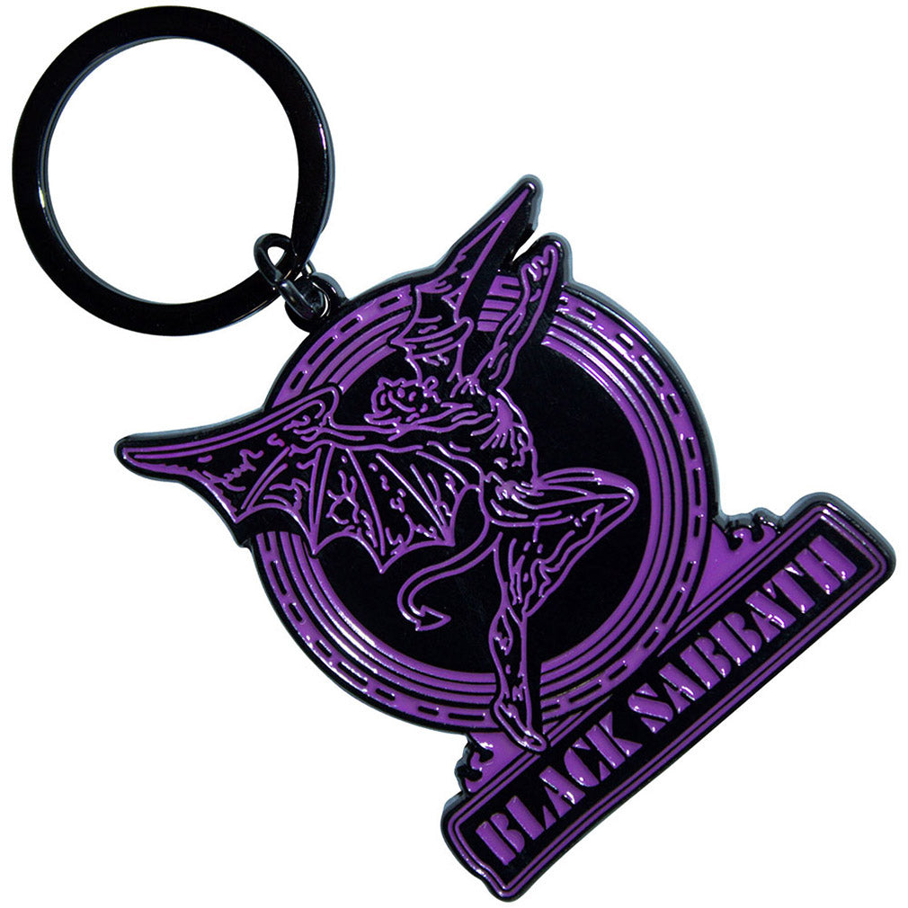Black Sabbath Schlüsselanhänger Purple Logo Daemon Keyring