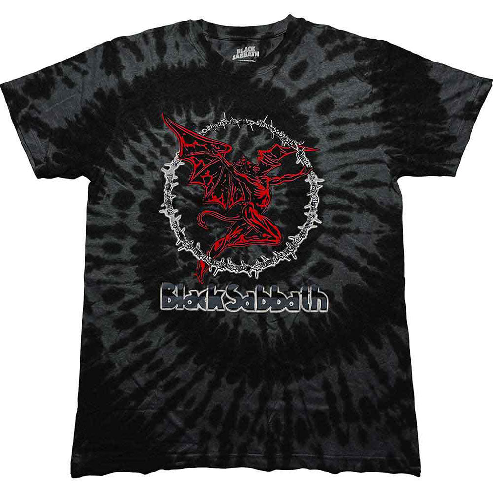 Black Sabbath T-Shirt Red Henry Tie-Dye