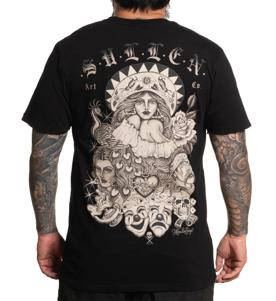 Sullen Clothing T-Shirt Mando Garza Jet Black