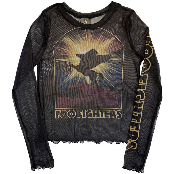 Foo Fighters Crop Top Pegasus Mesh