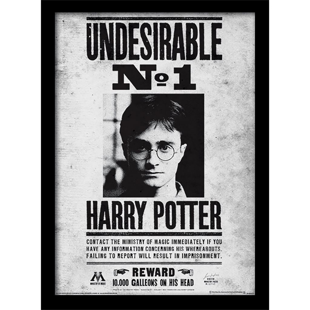 Harry Potter Gerahmtes Bild Undesirable No. 1 Wanted Poster