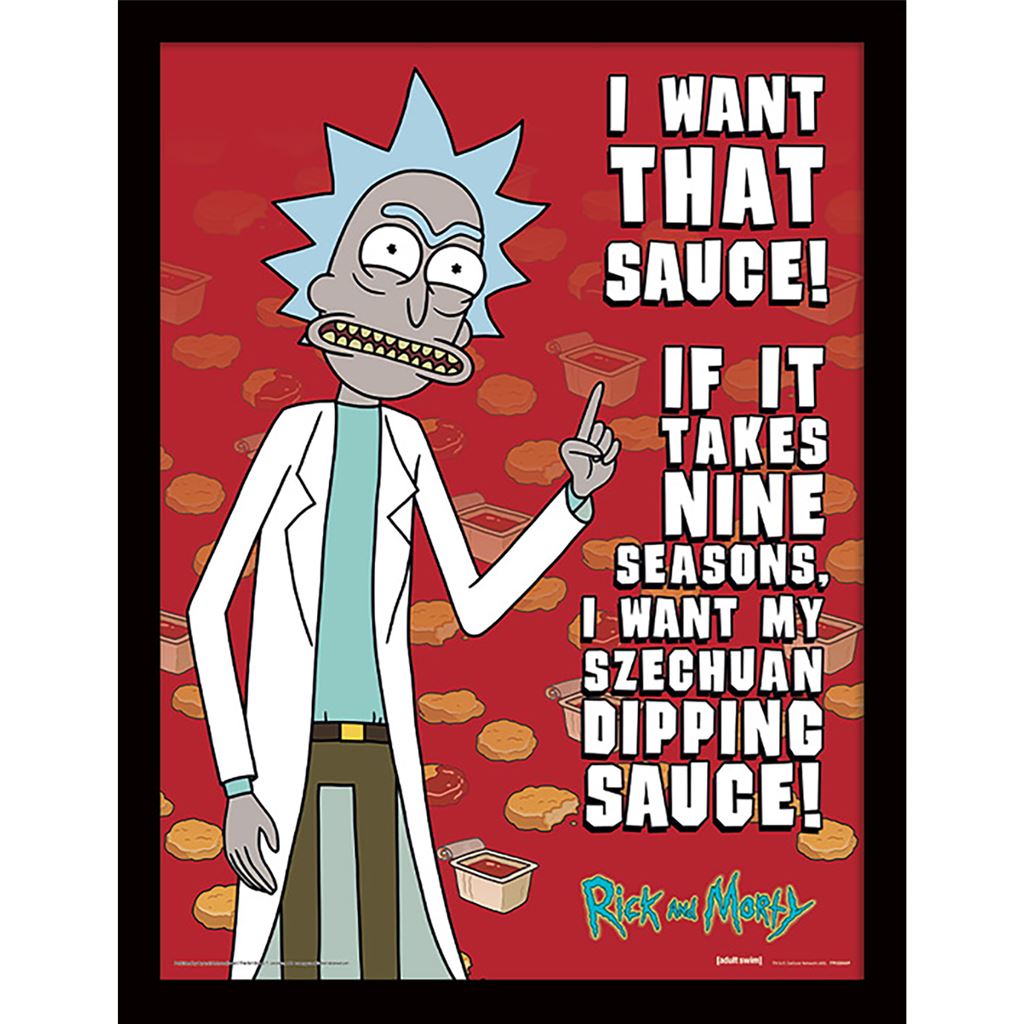 Rick And Morty Gerahmtes Bild Szechuan Sauce