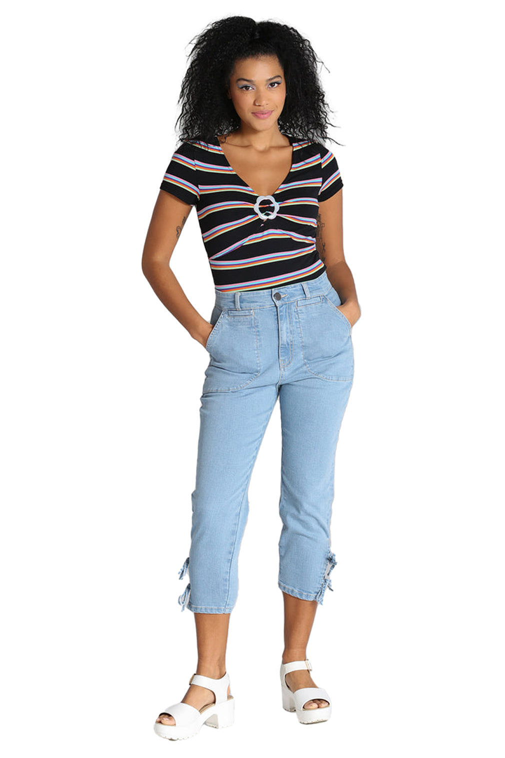 Hell Bunny Cropped Jeans Kiralee