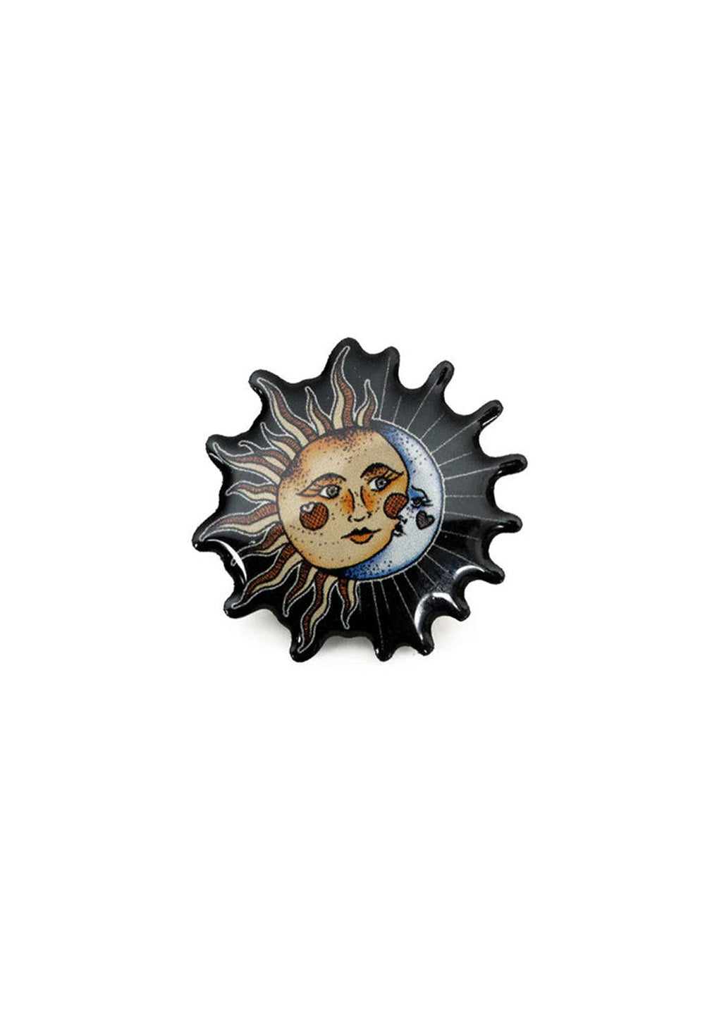 Hell Bunny Anstecknadel Solaris Sun & Moon Pin Badge