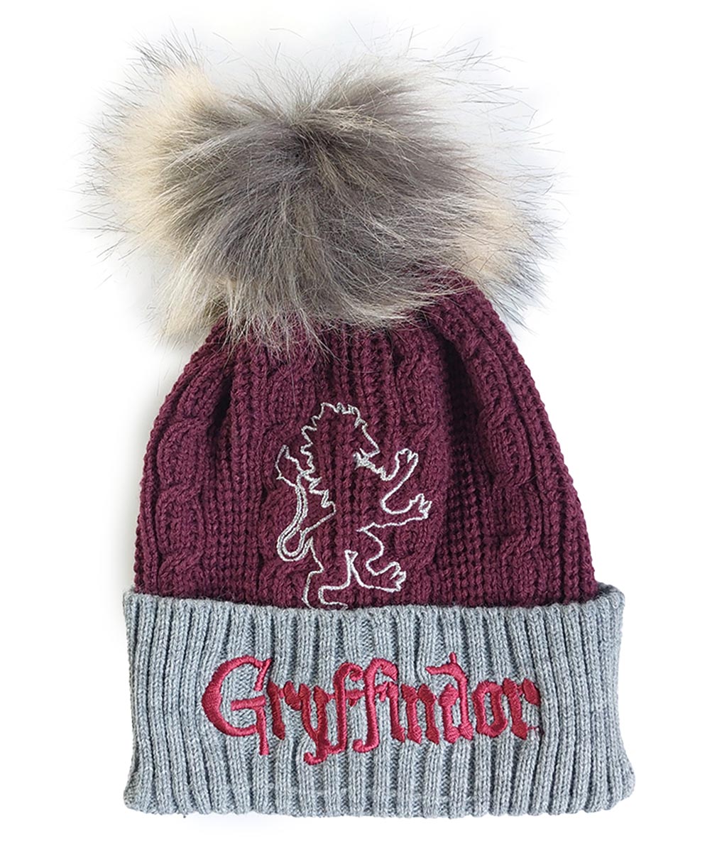 Harry Potter Mütze Gryffindor House Fur Pom Beanie