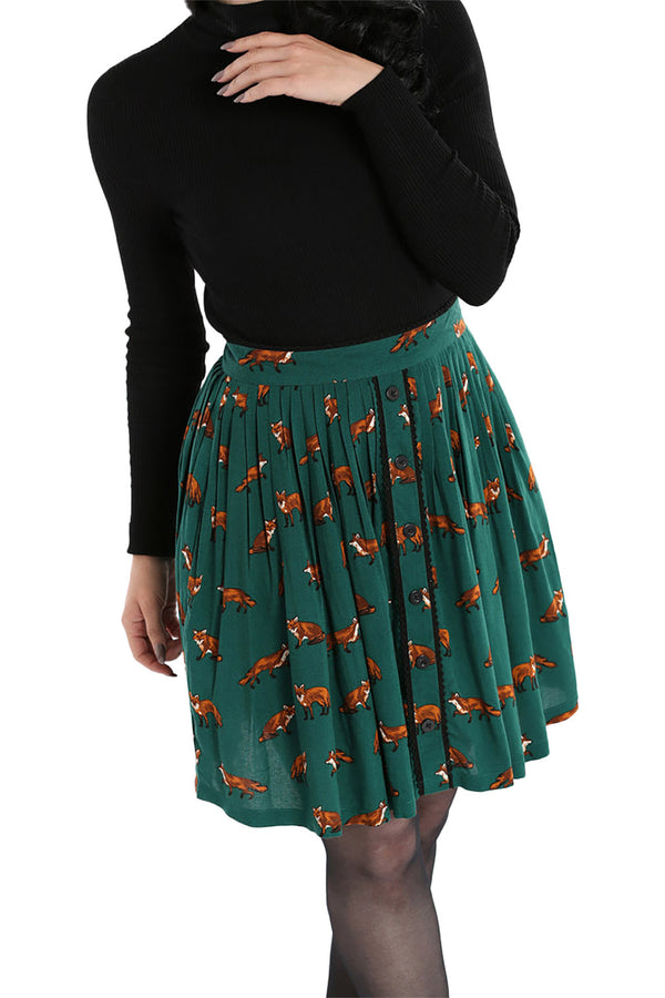 Hell Bunny Rock Vixey Skirt Grün