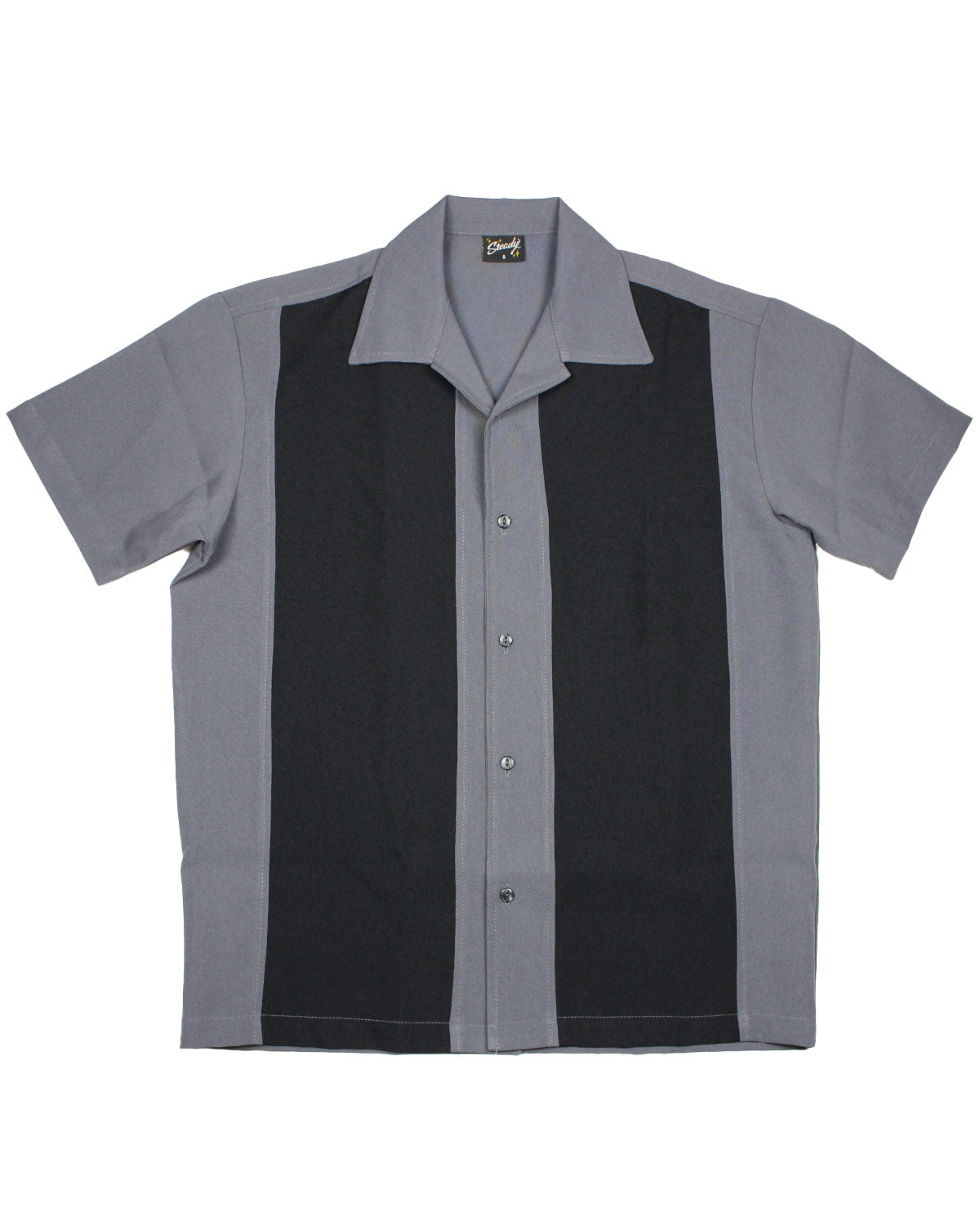 Steady Clothing Hemd Poplin Wide Panel Charcoal Black