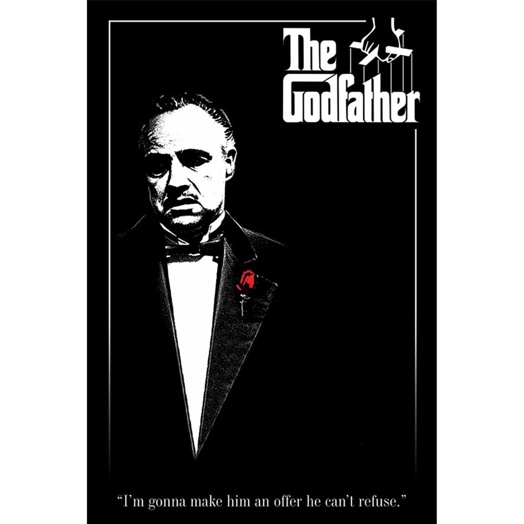 The Godfather Poster Red Rose