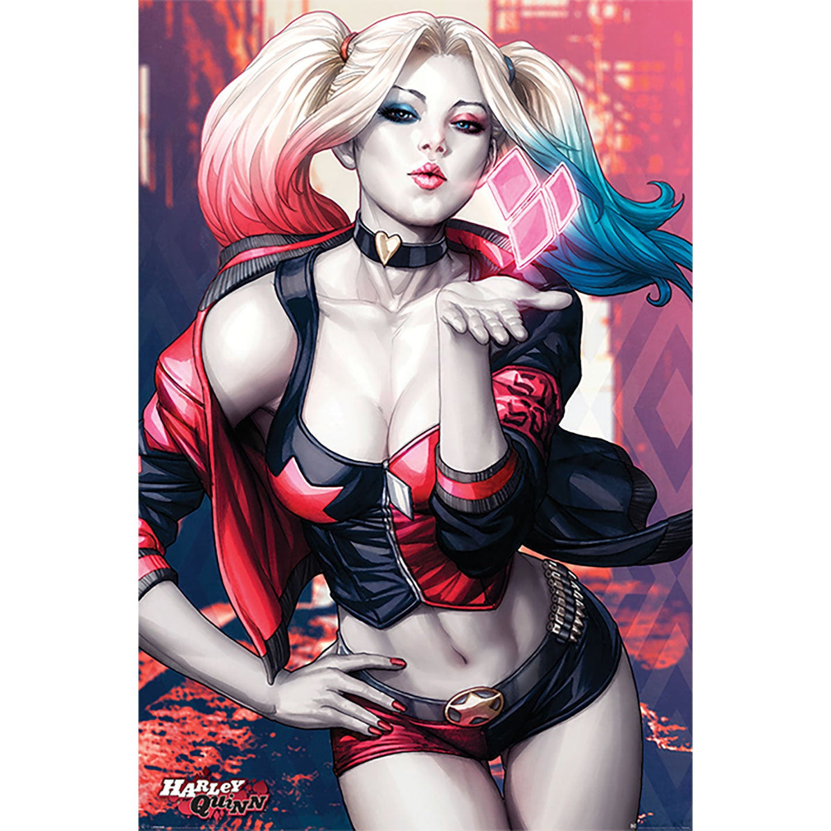 Batman Poster Harley Quinn Kiss