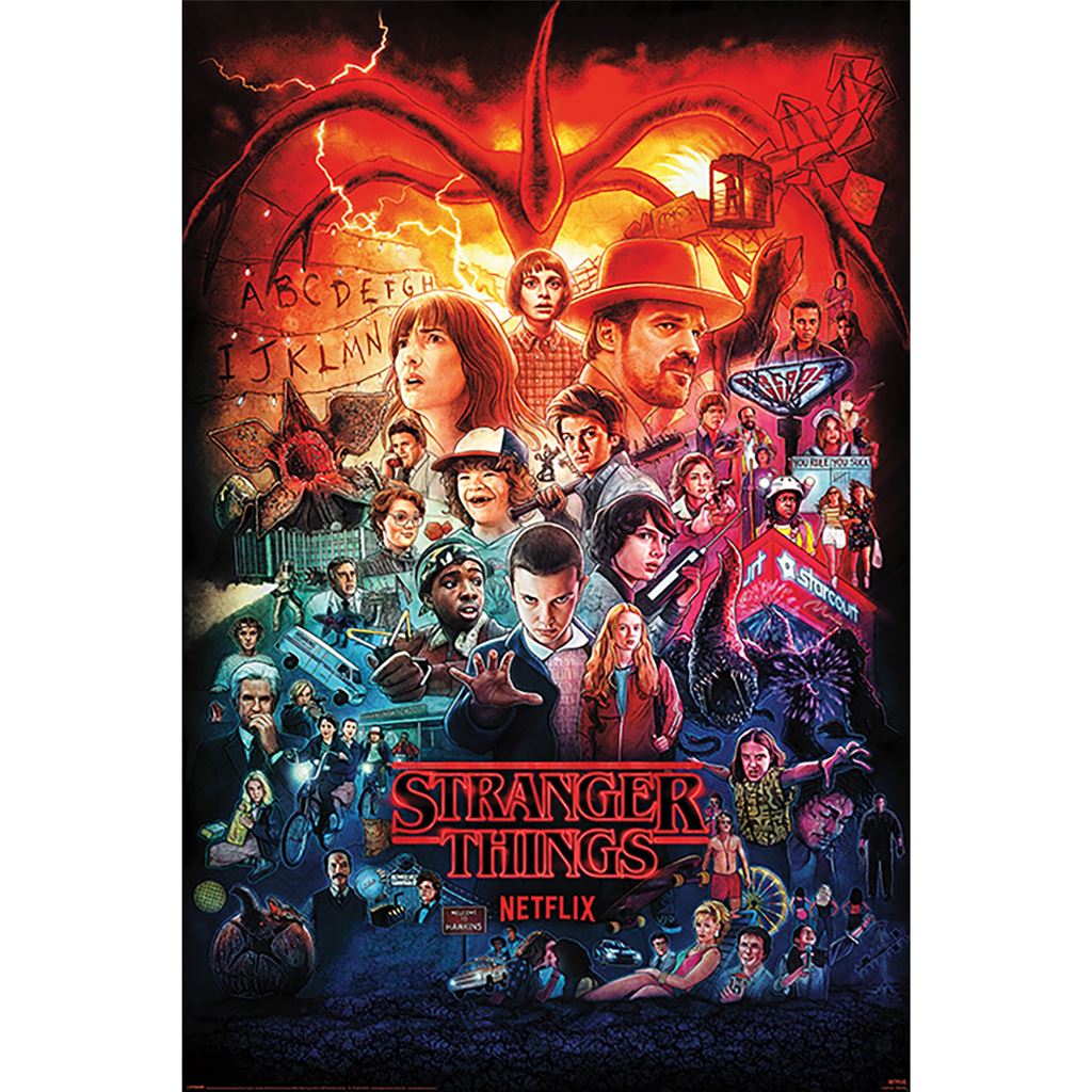Stranger Things Poster Seasons Montage
