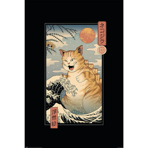 Vincent Trinidad Poster Catzilla Ukiyoe