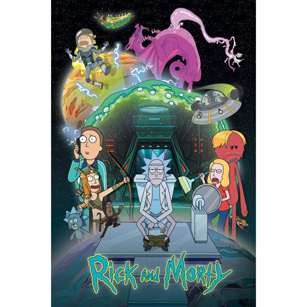 Rick And Morty Poster Toilet Adventure