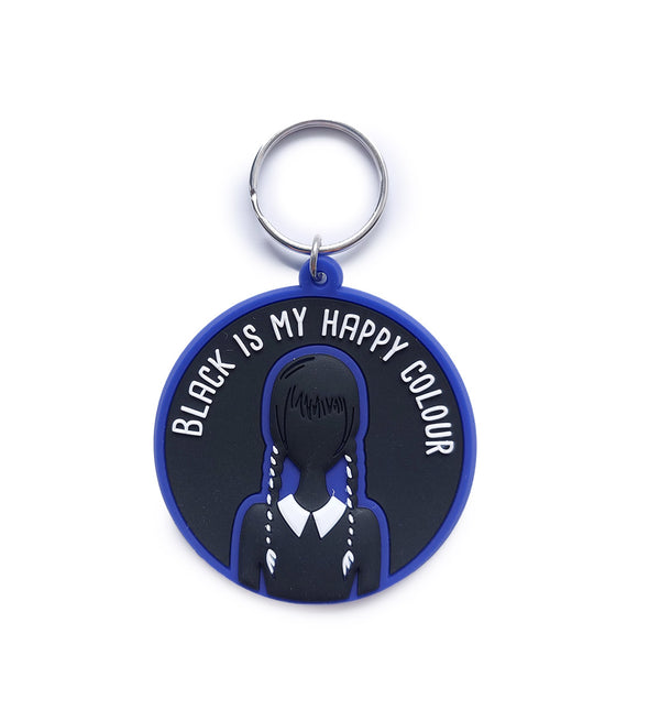 Wednesday Schlüsselanhänger Black Is My Happy Colour Keyring