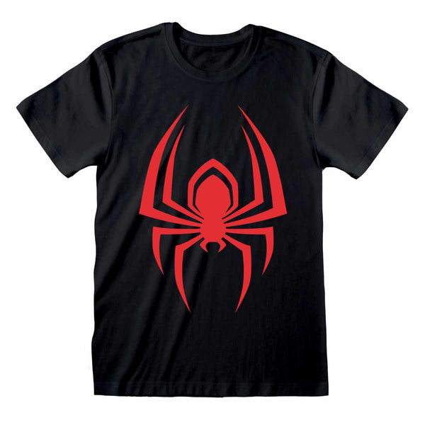 Spider-Man Miles Morales T-Shirt Hanging Spider Logo