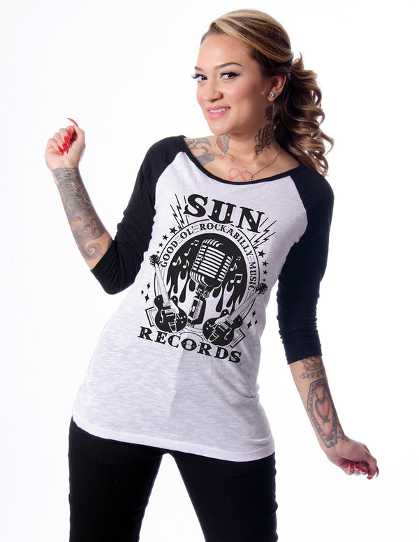 Steady Clothing x Sun Records 3/4-Arm T-Shirt Rockabilly Music
