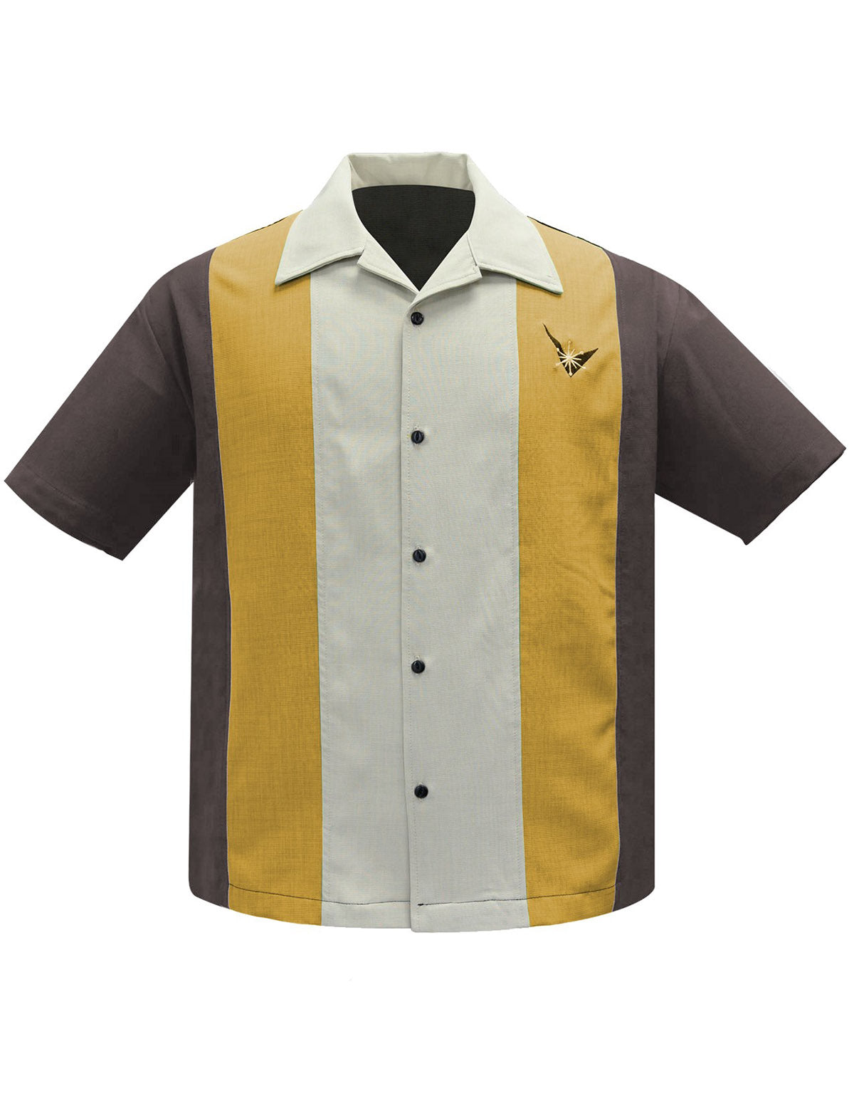Steady Clothing Hemd Atomic Men Coffee Mustard Stone