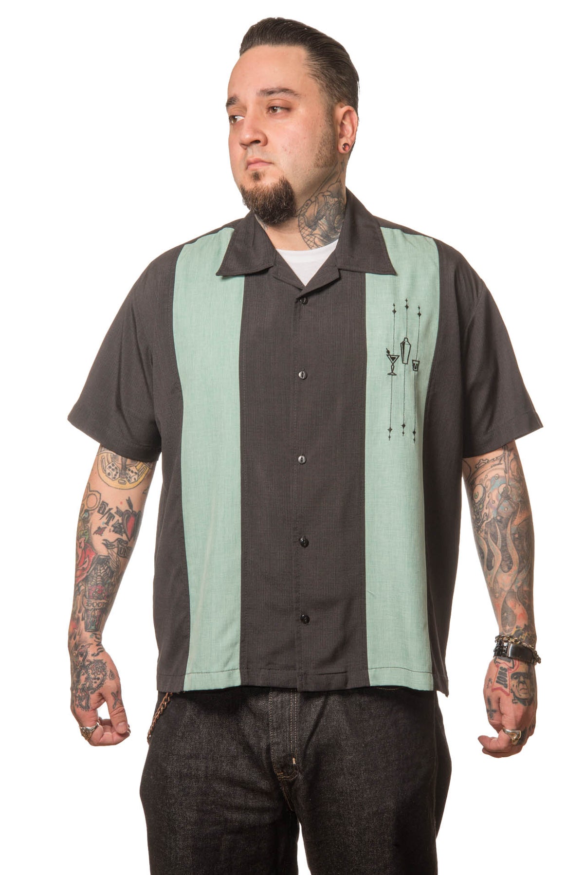 Steady Clothing Hemd The Shake Down Black Mint