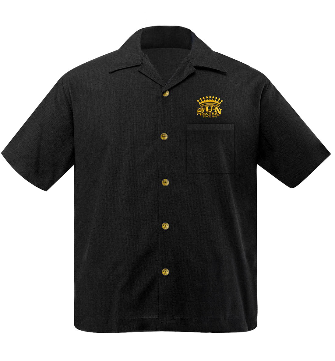 Steady Clothing Sun Records Bowling Hemd Crown Dome Button