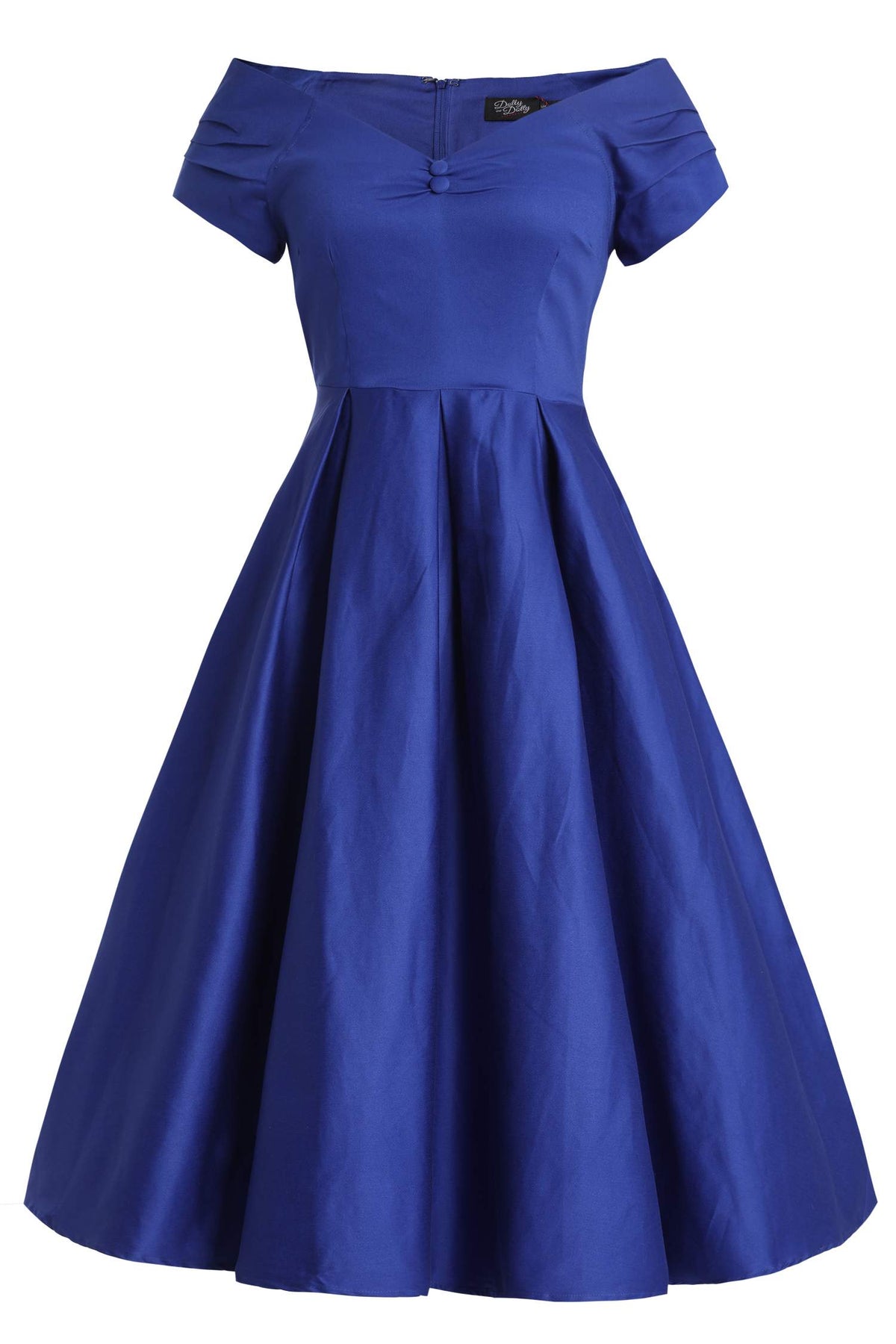 Dolly and Dotty Swing Kleid Lily Dark Blue Off-Shoulder