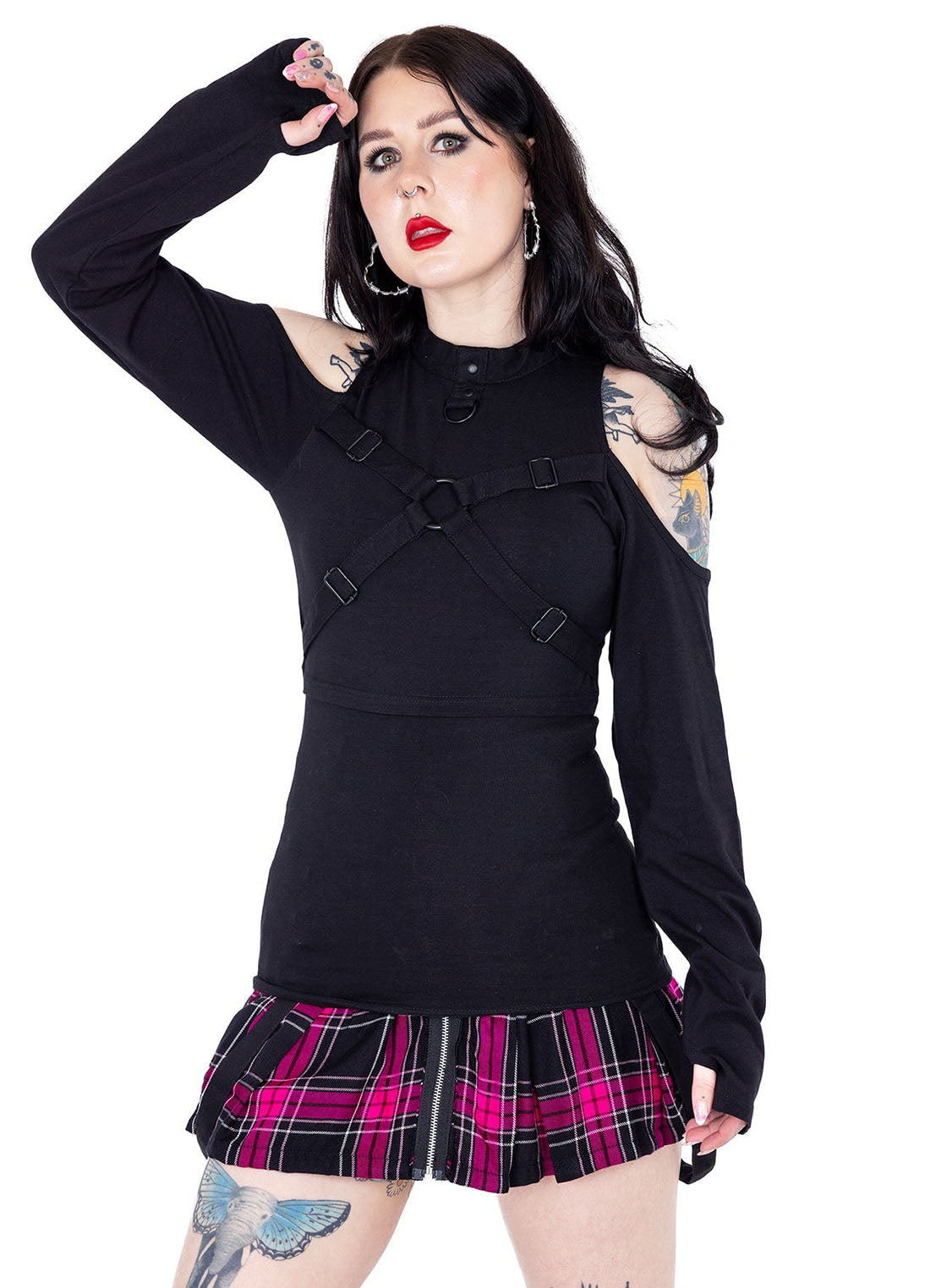 Chemical Black Langarm Shirt Anidori Top