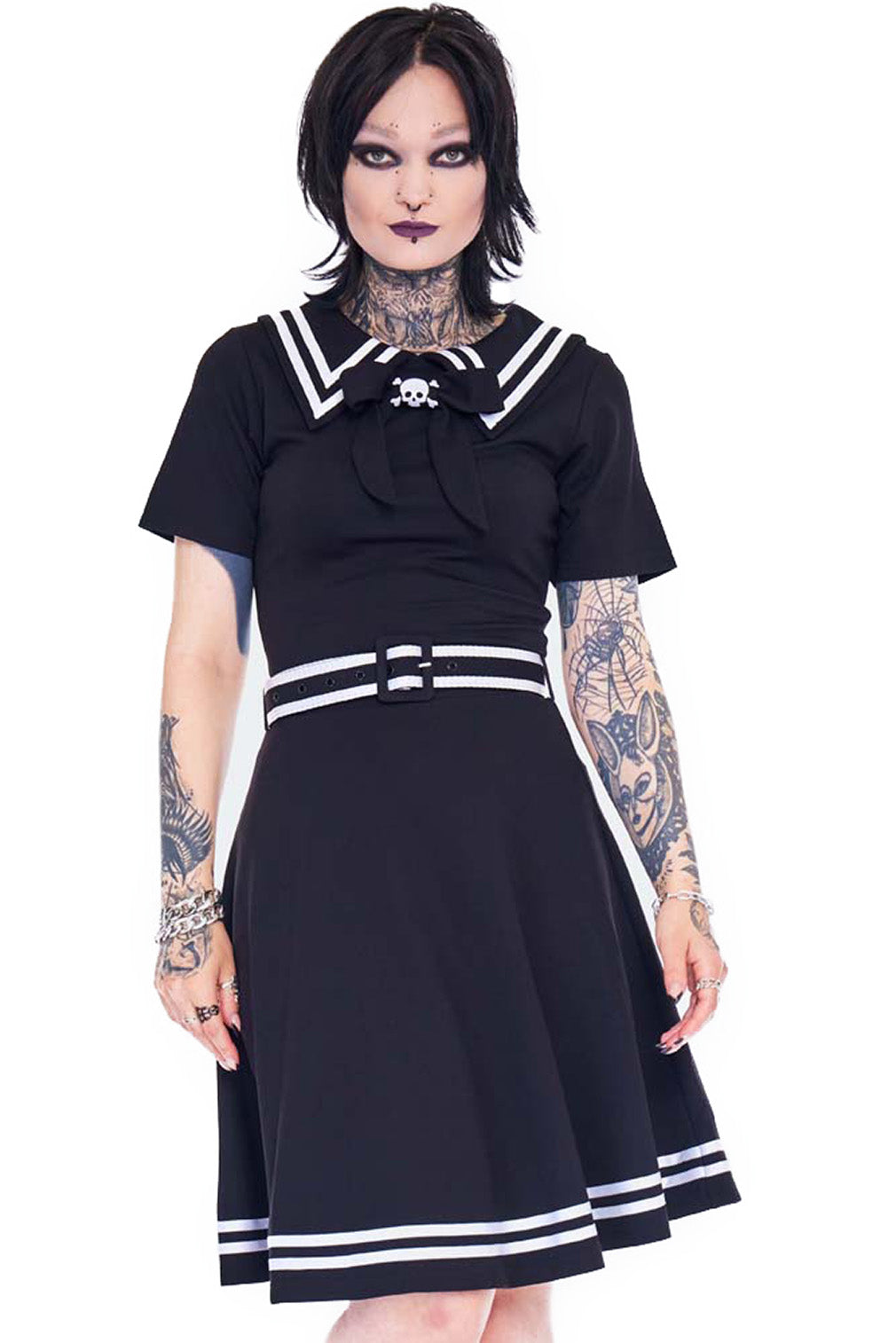 Jawbreaker Skater Kleid Sailor Skull