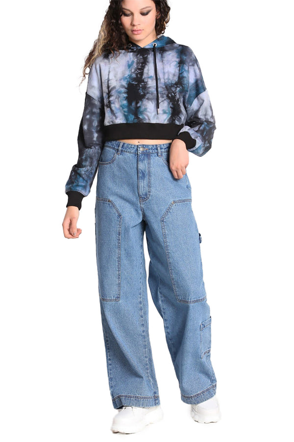 Hell Bunny Jeans Hose Rider Blau