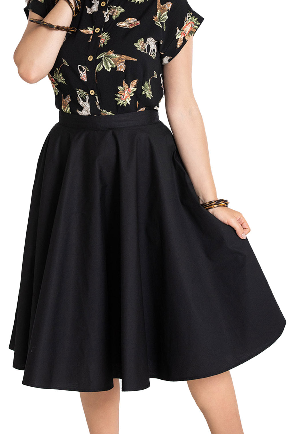 Hell Bunny Tellerrock Paula 50's Skirt Schwarz