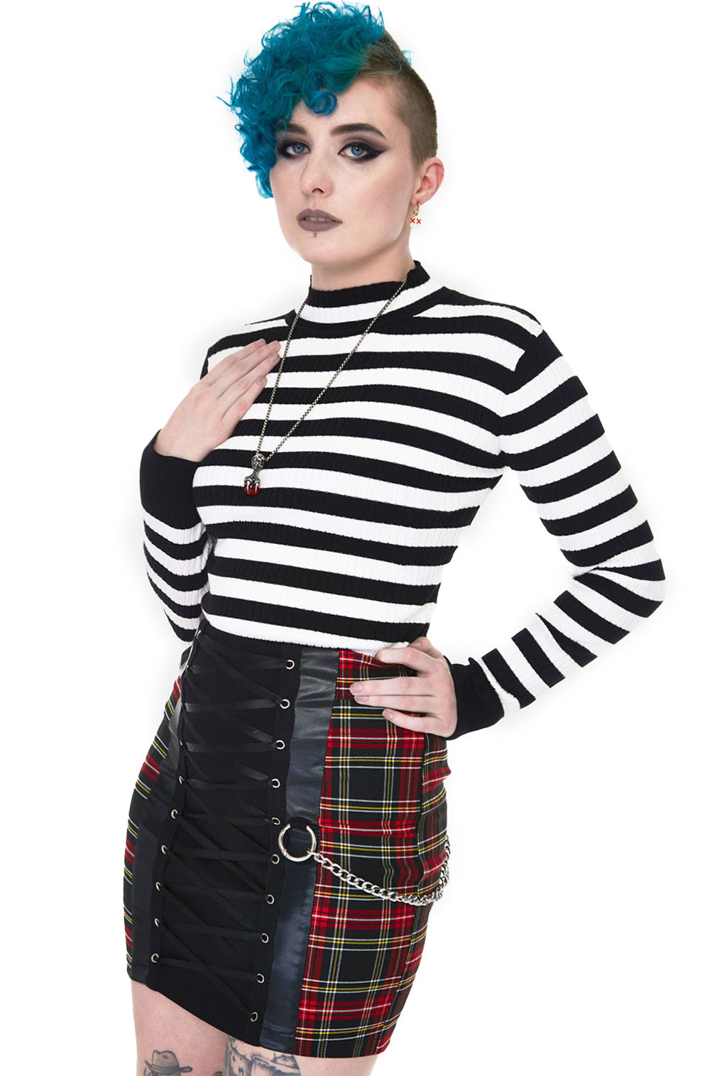 Jawbreaker Pullover Menace White And Black Stripe