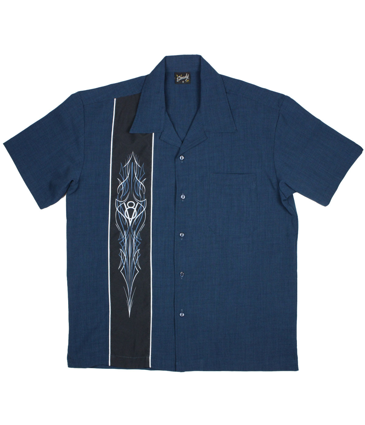 Steady Clothing Hemd V8 Racer Blau