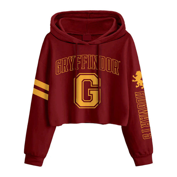 Harry Potter Kapuzenpullover College Style Gryffindor Cropped Hoodie