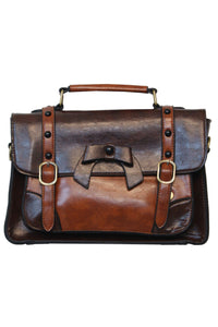 Banned Retro Schultertasche Buckle Bow Coffee