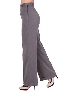 Banned Retro Marlenehose Party On Charcoal