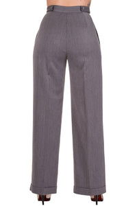 Banned Retro Marlenehose Party On Charcoal