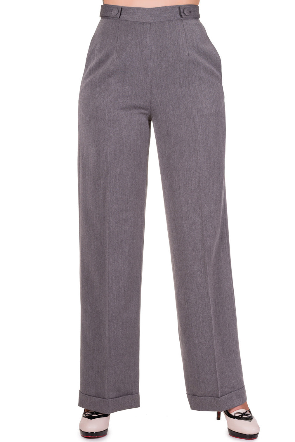 Banned Retro Marlenehose Party On Charcoal