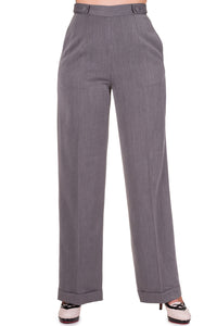 Banned Retro Marlenehose Party On Charcoal
